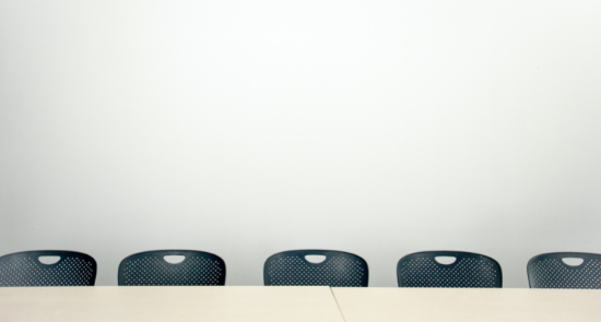 Row of empty chairs)